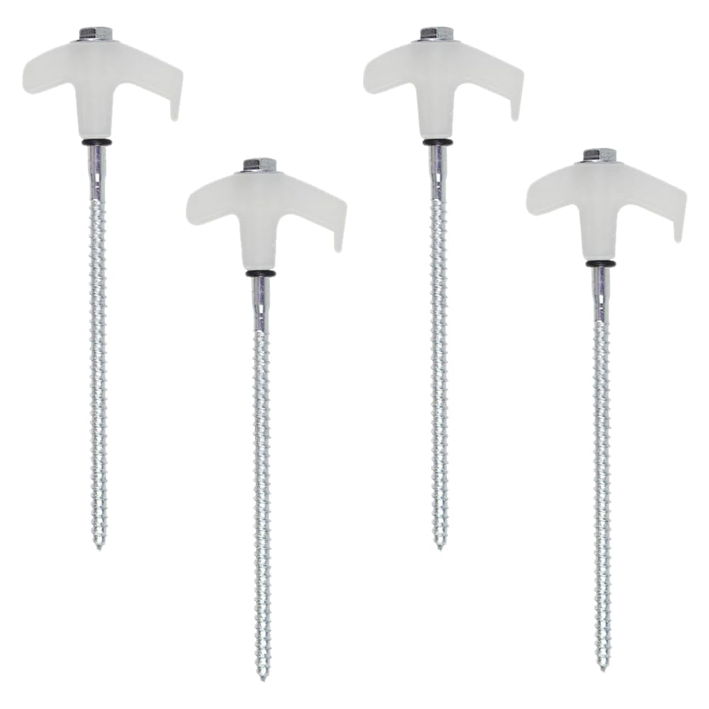 4PCS Screw in Tent Pegs Heavy Duty Awning Pegs Luminous Camping Pegs Drillable Ground Stake
