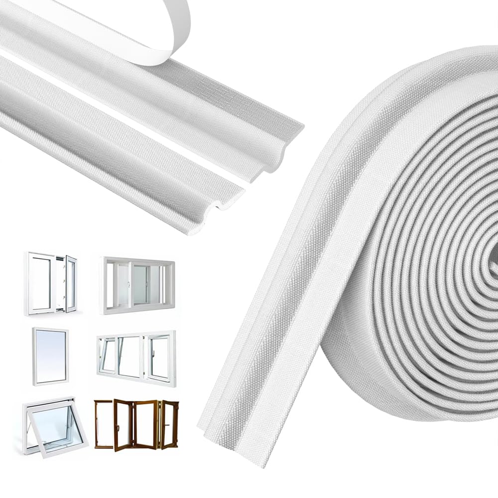 Maudzlan 236 inch/6m Window Draft Blocker,Insect Proof Self-Adhesive Insulation Seal Strip