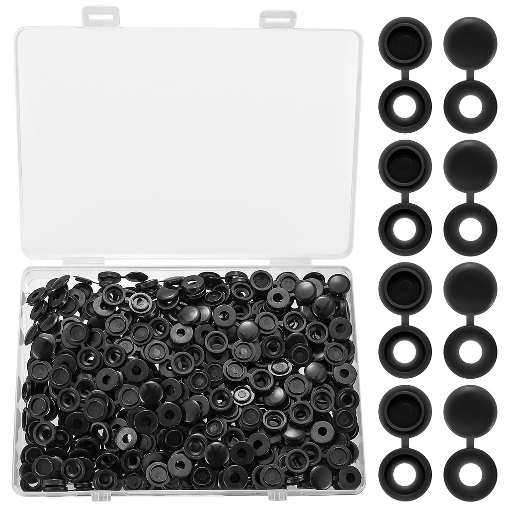Pack of 250 Screw Cover Caps for Screw Covers, 5 mm Plastic Screw Caps, Protective Caps for
