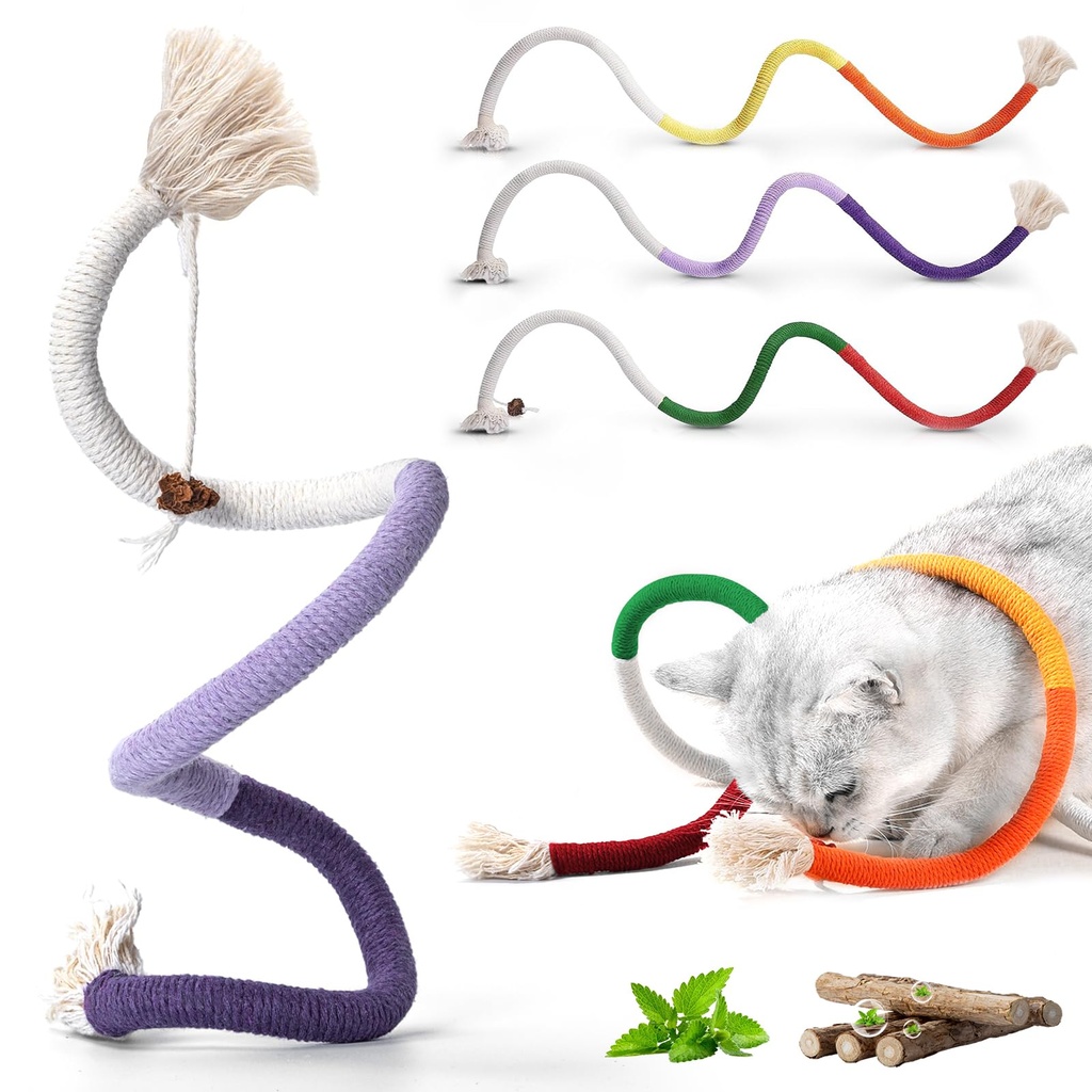 winbarry Cat Toys, Interactive Cat Toy for Indoor Cats, Kitten Teething Cats Chew Nip Toy Ro