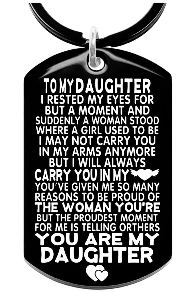 Allpeak Daughter Gifts, Gifts for Daughter - Keyring Daughter Birthday Gifts, Daughter Gift
