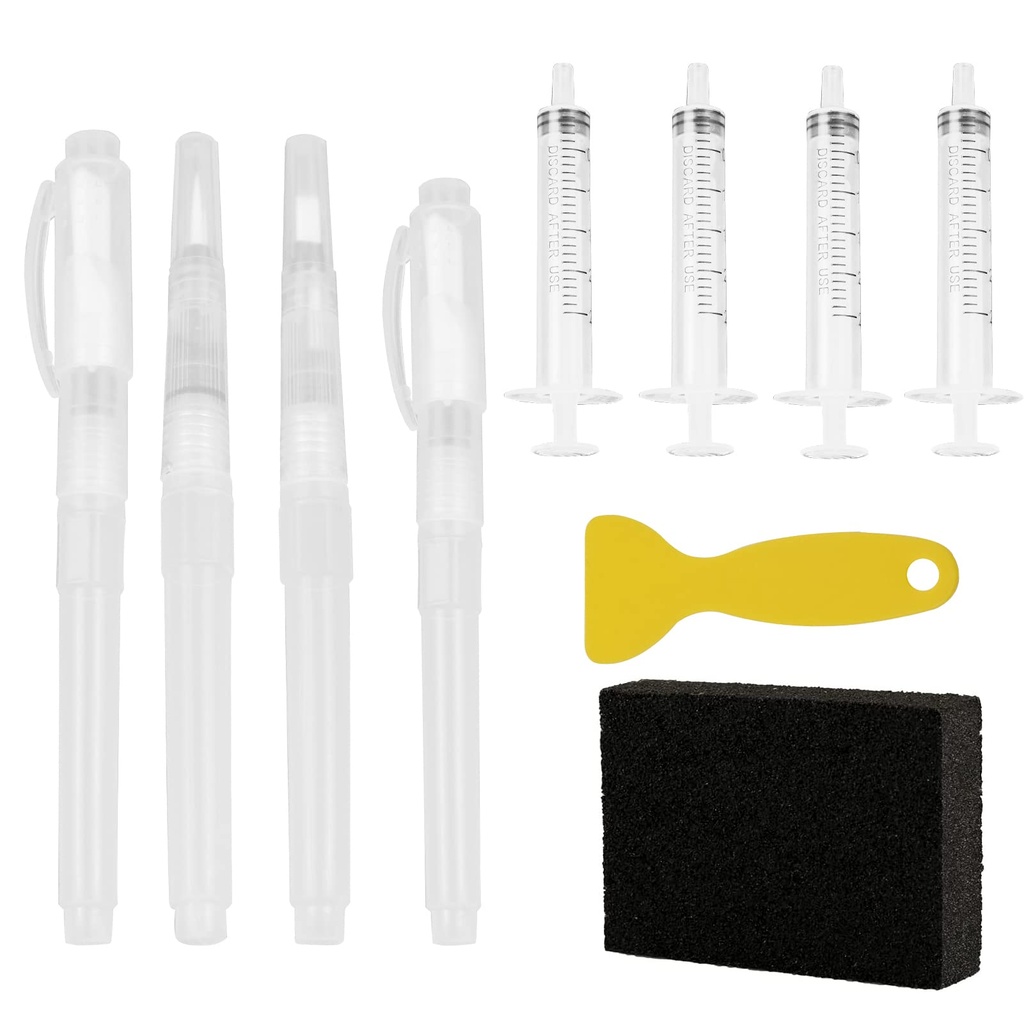 10Pcs Spackle Wall Repair Kit Touch Up Paint Pen for Walls Refillable Paint Brush Pens