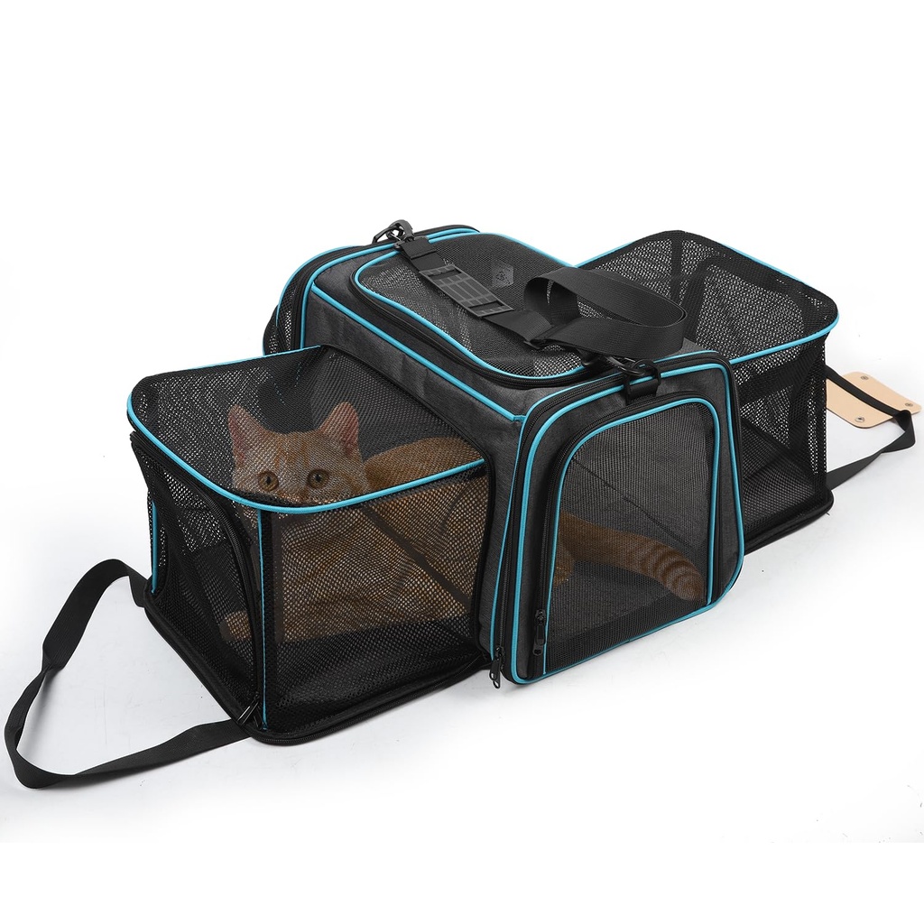 Soft Sided Foldable Cat/Dog/Pet Carrier Bag, Portable Cat Carrier Transport Bag, Travel Bag