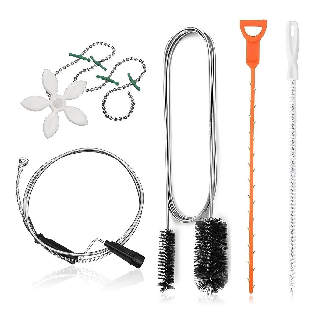 5 PCS Drain Unblocker Tools, Multifunctional Sink Unblocker Tool Reusable Plastic Drain Unb