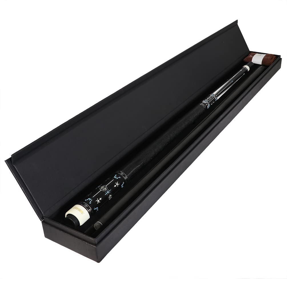 CUESOUL STRENGTH 58inches 19oz Carbon Fiber Pool Cue Stick, 12.5mm tips