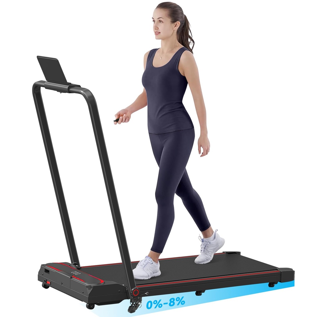 Folding Treadmill with 8% Incline, 3 In 1 Under Desk Walking Pad for Home and Office