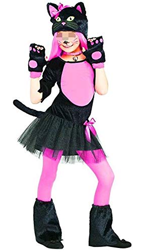 Forever Young Girls Pink Cute Kitty Cat Pet Animal Halloween Fancy Dress Costume (7-8 years