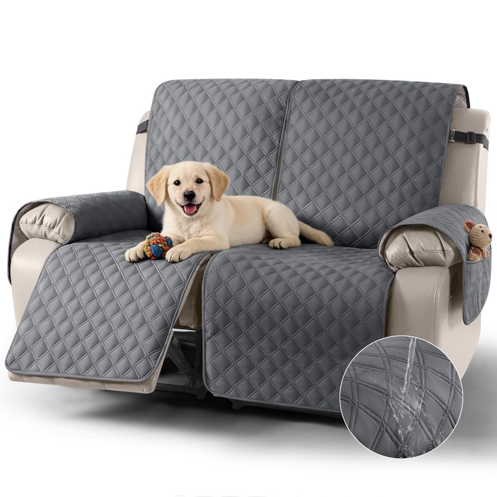 TAOCOCO Recliner Covers,2 Seater Recliner Slipcovers,Waterproof Recliner Sofa Protector,Armc