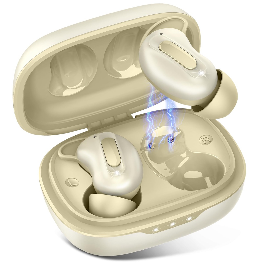 Wireless Earbuds, Mini Sleep Earbuds ANC Bluetooth 5.4 Headphones In Ear with ENC Noise Canc