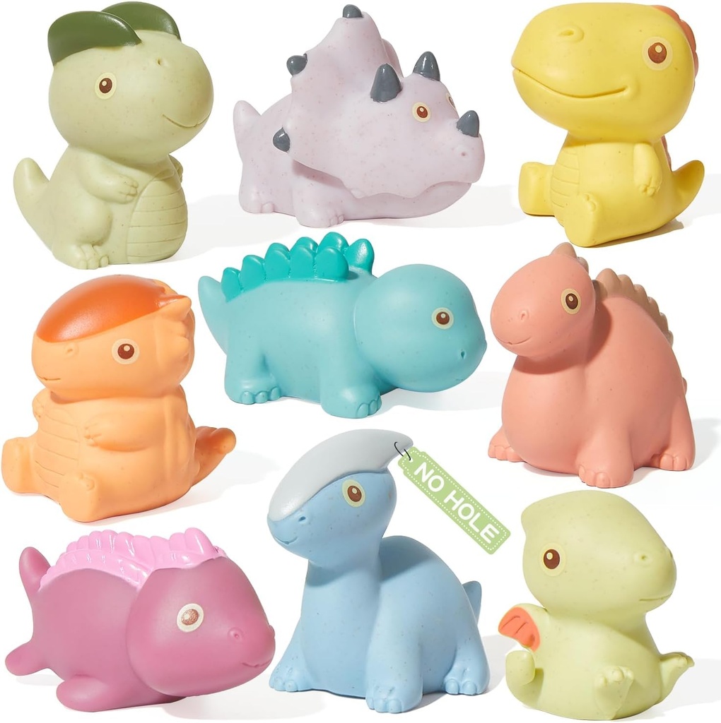 No Hole No Mould Baby Bath Toys - 9 Pack Mould Free Bathtub Water Play Pool Toys for Baby B