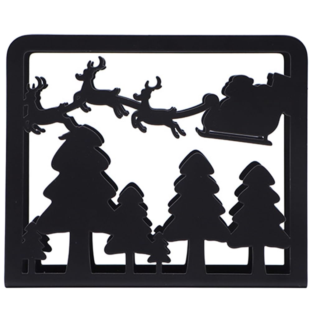 ULTECHNOVO Christmas Napkin Holder, Christmas elk Design Napkin Stand for Paper Napkins, Fre