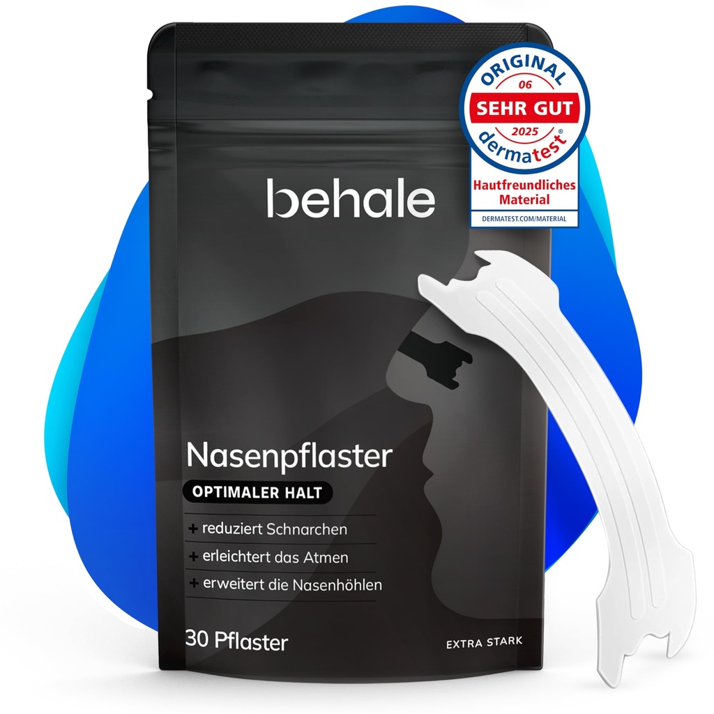 Behale Nose Strips Ã¢Â€Â“ 30x Snoring Aids for Men and Women | Nasal Strips for Breathing |
