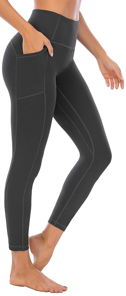 OVRUNS High Waist Gym Leggings for Women Yoga Pants with Pockets Workout Running Compression