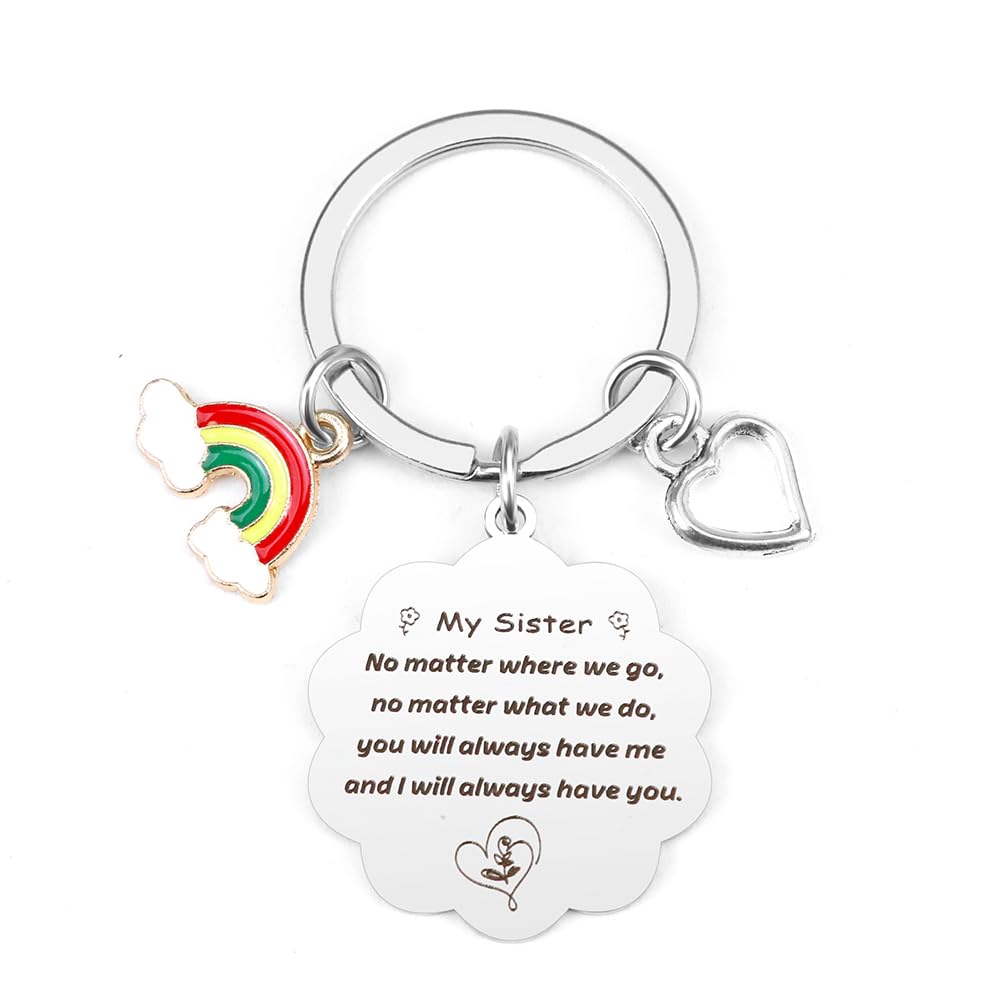 BOMEON Sister Birthday Gifts Keyring Presents for in Law Sister- Birthday, Valentines Easte