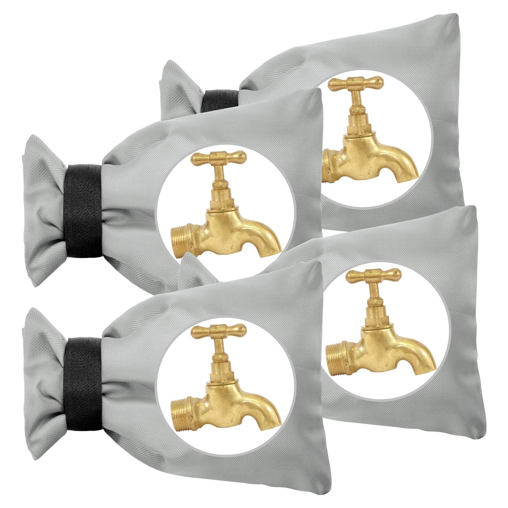 Vicloon Outside Tap Covers for Winter, 4pcs Large Outdoor Tap Cover Insulated Protector, Wat