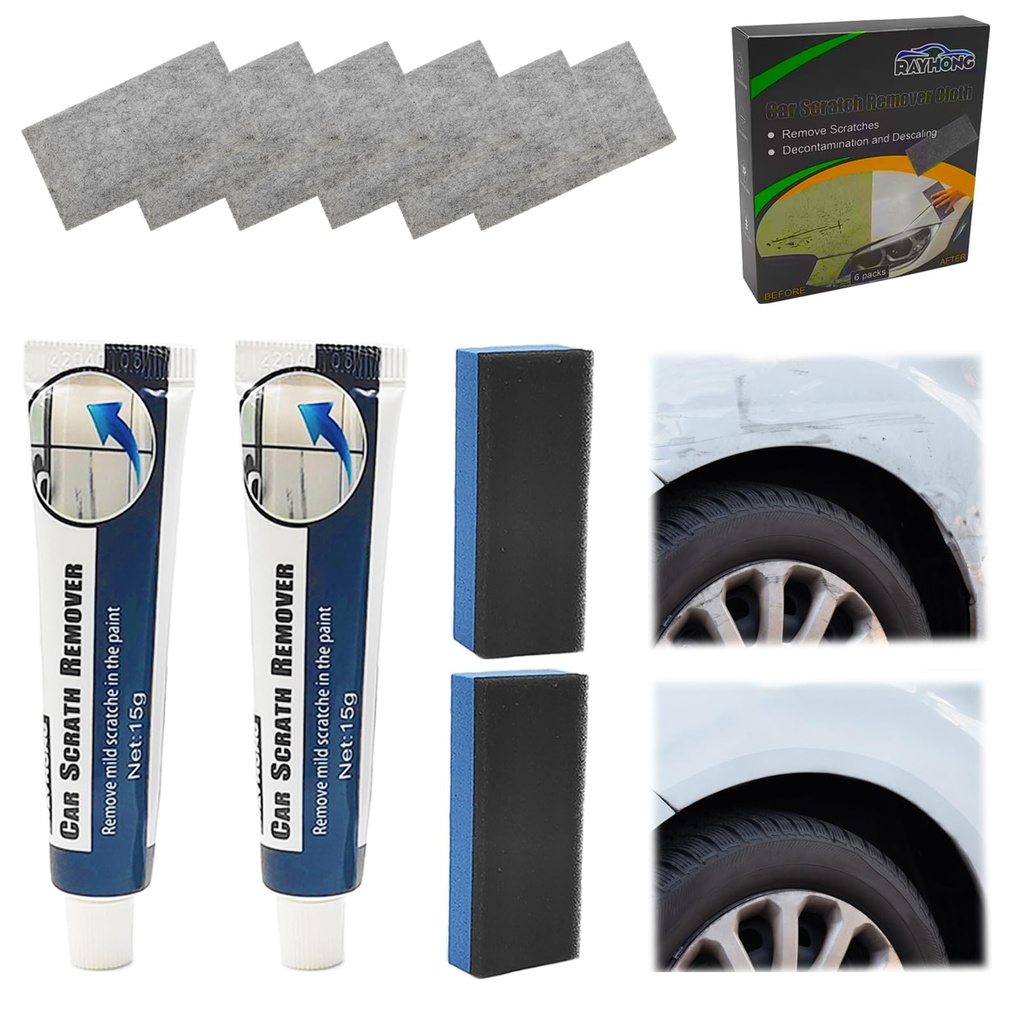 Car Scratch Repair Kit,Nano Sparkle Cloth Car Scratch Remover,Car Scratch Repair Paste,Nano