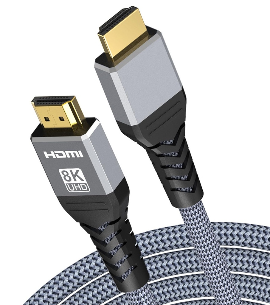 DGTRD 8K 10K 4K HDMI 2.1 Cable 48Gbps 2m, Hdmi to Hdmi Cables Earc Ultra HD High Speed Brai