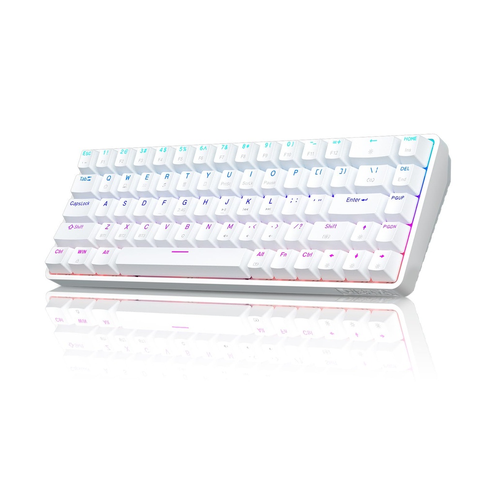 Dierya DK68 60% Wireless Gaming Keyboard - 68 Keys, Triple Mode (BT5.0/2.4G/USB-C), RGB Bac