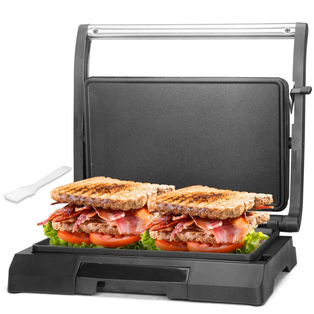 Baker's Friend 2-Slices Panini Press Sandwich Maker, Griddle Press, Electric Griddle Indoor