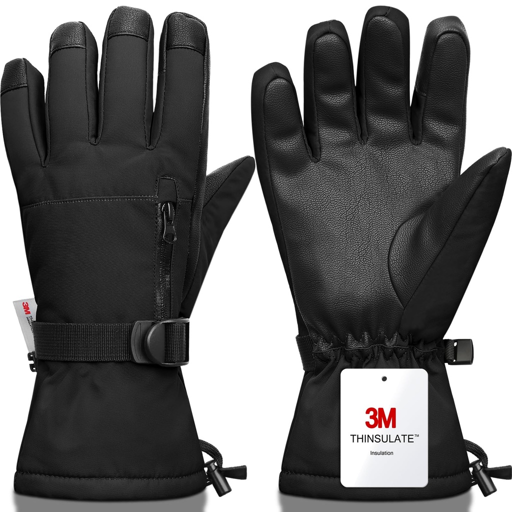 Odtmger Kids' Waterproof Snow Gloves - Touchscreen Mittens, Warm, for Cold Weather & Snowbo