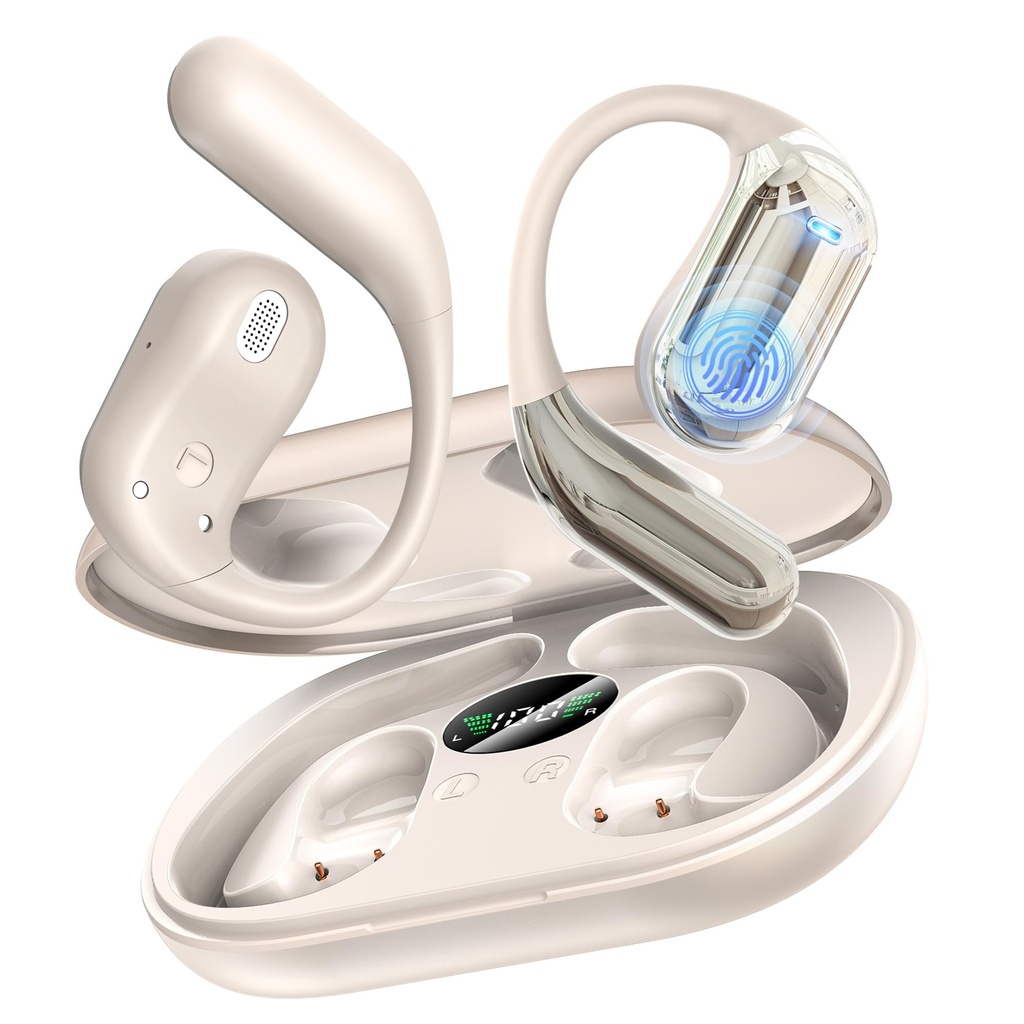 Boytond Ultra Open Ear Earbuds - Bone Conduction Headphones Wireless Bluetooth, Waterproof
