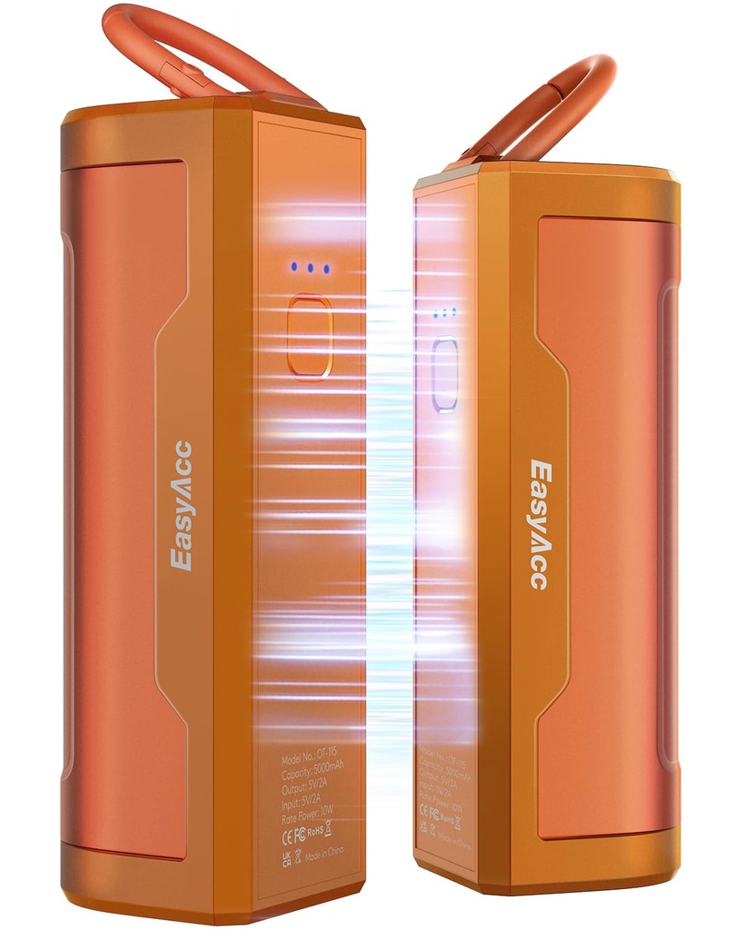 Magnetic Hand Warmers Rechargeable 2 Pack, EasyAcc 2 Electric Hand Warmers 3 Heat