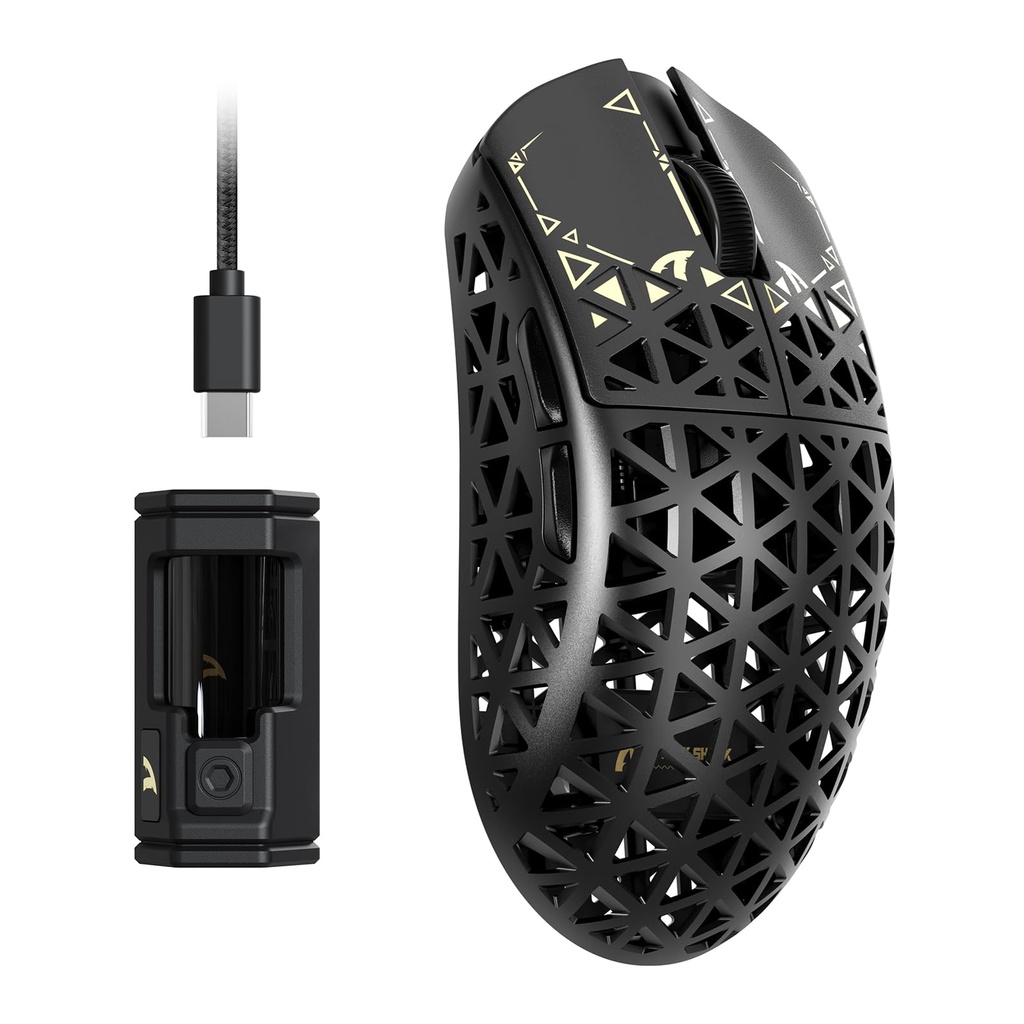 ATTACK SHARK R5 Ultra Carbon Fibre HyperSpeed Wireless Gaming Mouse, 39g Ultralight Mice, 2.