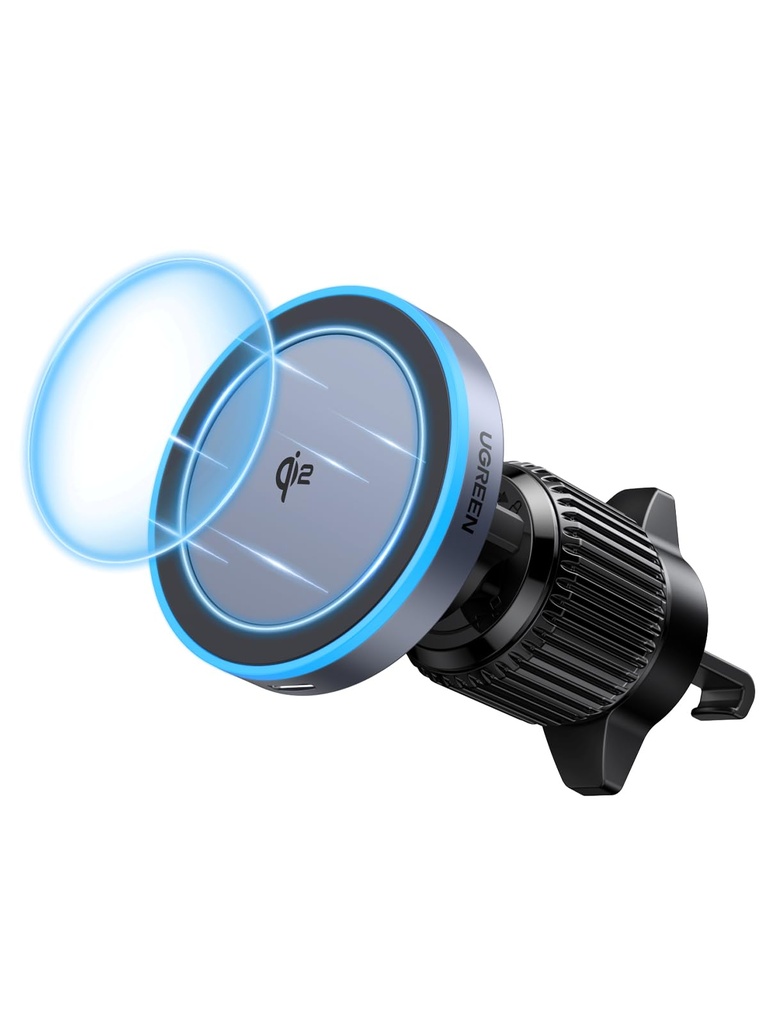 UGREEN 15W Wireless Car Mount Charger, Qi2 MagSafe Compatible Charging, Air Vent Magnetic 