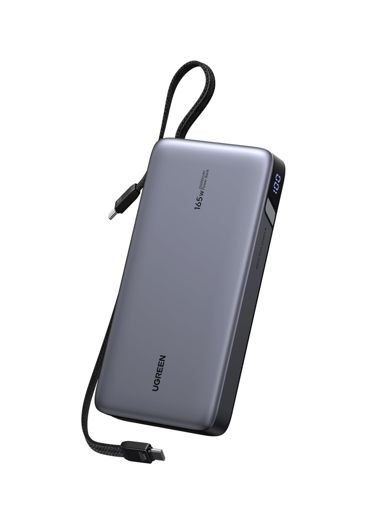 UGREEN Nexode Power Bank 25000mAh 165W Fast Charging with 2 Built-in Cables 140W PD3.1 Laptop