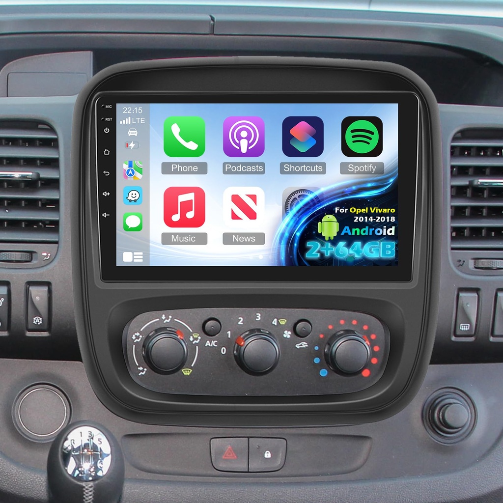 [2G+64G] Stereo for Opel Vivaro Radio 2014-2018, Android Touch Screen Vivaro B Car Play, Ca