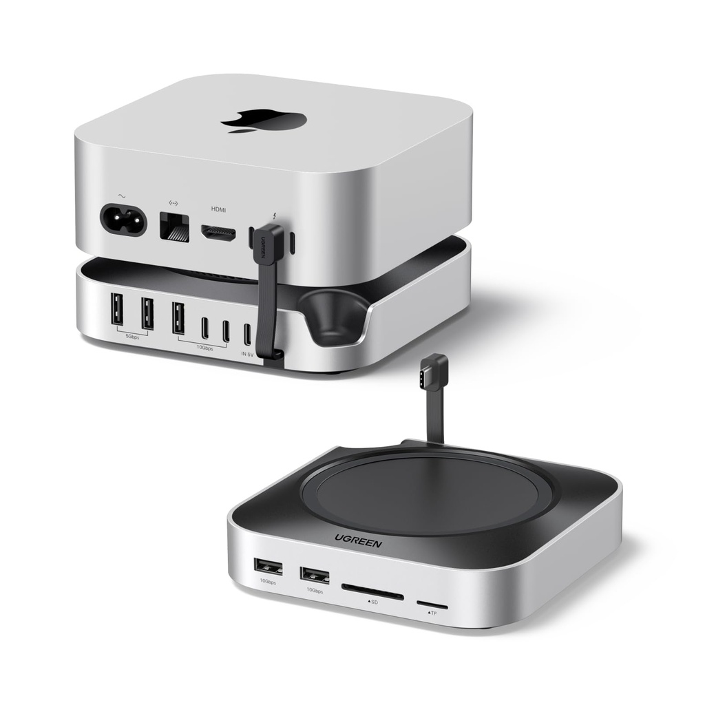 UGREEN Mac Mini M4 Dock with 10Gbps NVMe SSD Enclosure (Up to 8TB), USB C Hub with with 3x