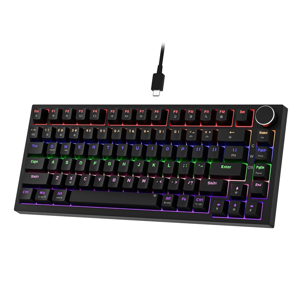 Newmen GM326 Mechanical Keyboard,Wired Gaming Keyboard,75% Percent TKL Hot Swappable Compac