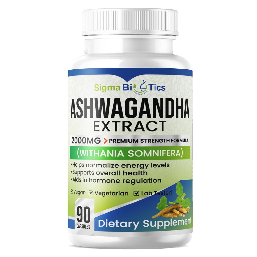 Ashwagandha Extract Capsules - Premium Strength 2000mg One a Day Formula - Supports Energy - BBE 05/26
