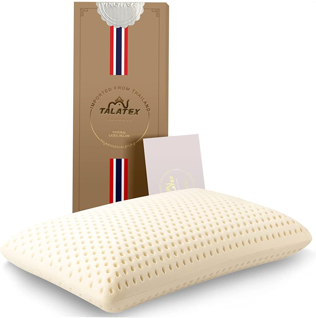 Talatex Dunlop 100% Natural Latex Pillow, Latex Pillow Helps Relieve Pressure