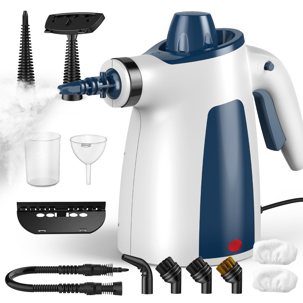Hand Held Steam Cleaner, Portable Steam Cleaners, Steam Cleaner Handheld, Comes with 12-Piec