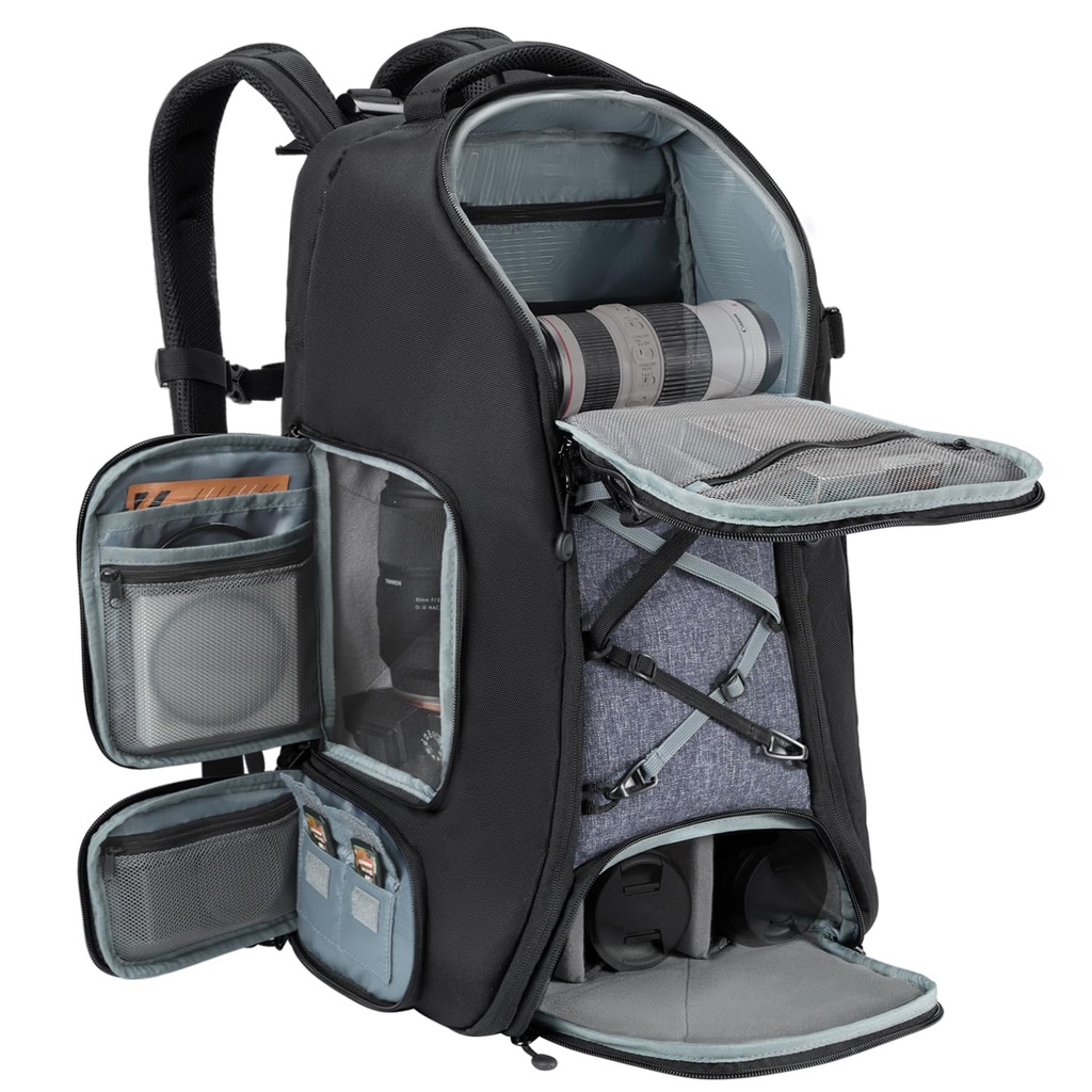 K&F CONCEPT Camera Backpack,Camera Bags for Photographers Large Capacity with Raincover 