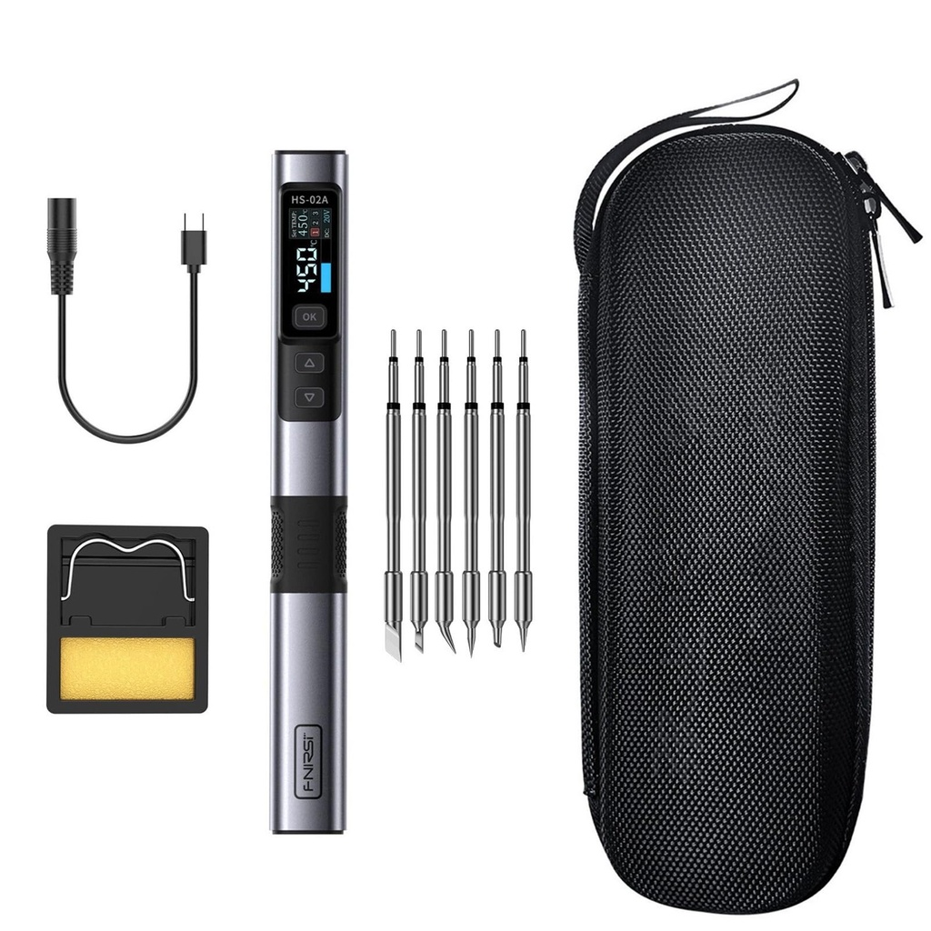 DEWIN Smart Soldering Iron Kit, HS-02A Smart Digital Soldering Iron Kit Adjustable Temperature