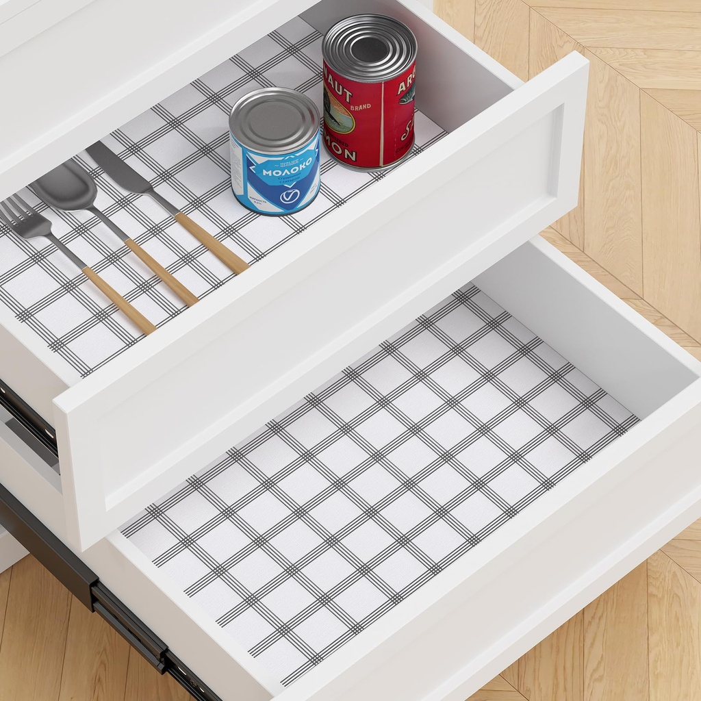Shelf Liner, Drawer Liner, Kitchen Cabinet Liner Non-slip Liner Waterproof & Oil-proof Kitc