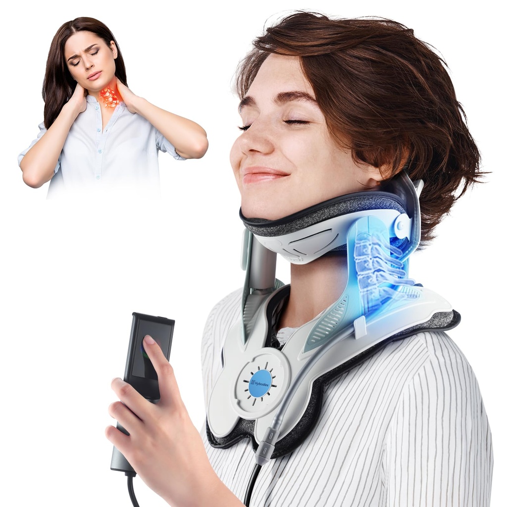 Cervical Neck Traction Device: Neck Stretcher for Cervical Pain Relief, Electric Air Pump