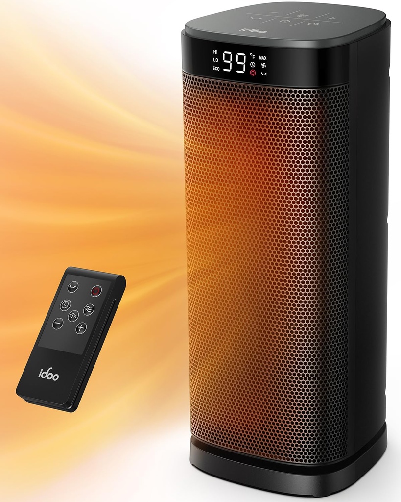 iDOO Electric Heater, 5 Modes, 2000W Energy Efficient Space Room Heater with ECO, Thermostat