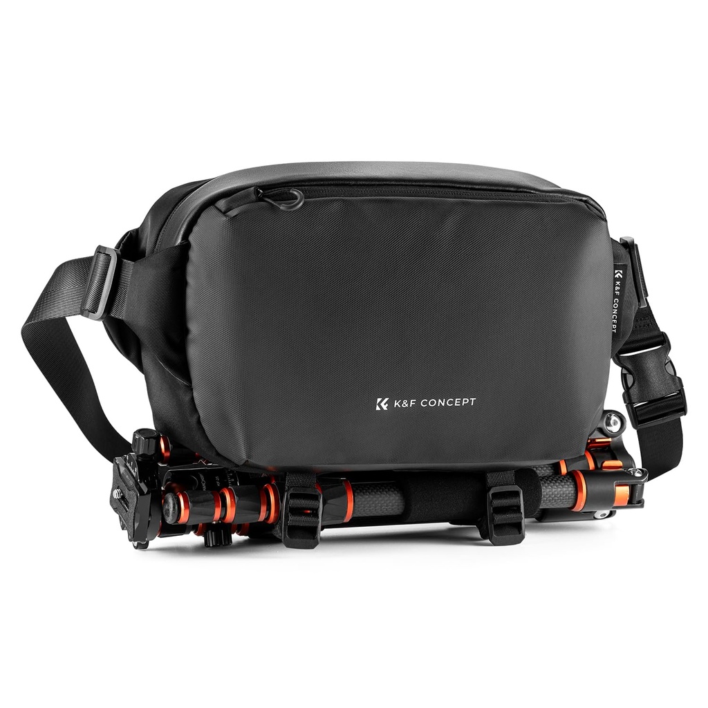K&F Concept Camera Sling Bag, Camera Bag for DSLR and Lenses, Single Shoulder Camera Case Cr