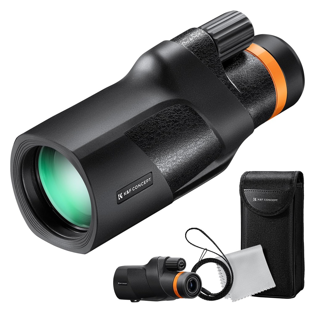 K&F CONCEPT 12X50 High Power MonocularÃ¯Â¼ÂŒWaterproof HD Pocket Monoculars Scope for Adults