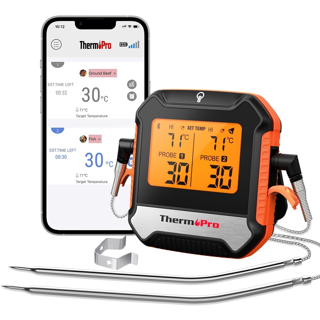 ThermoPro TP904 Digital Wireless Meat Thermometer 135M Remote Bluetooth Cooking Thermometer
