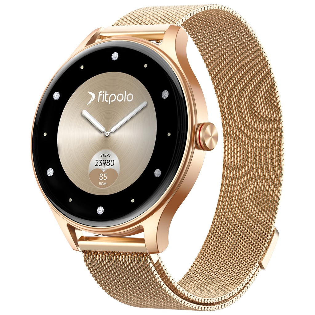 Smart Watches for Women Answer/Make Call, FHD AMOLED Fitness Watch with Heart Rate/Sleep/Sp