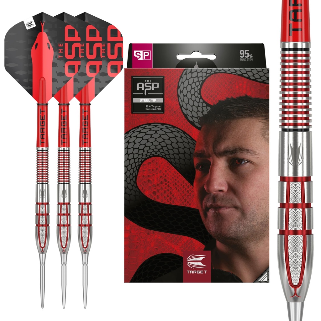 Target Darts Nathan Aspinall Gen 2 22G 95% Tungsten Swiss Point Steel Tip Darts Set