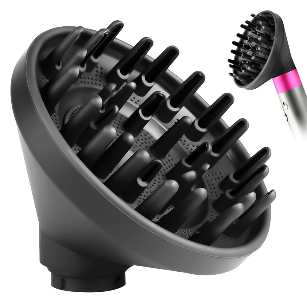 Fixbetter Upgraded Diffuser Nozzle for Dyson Airwrap Attachment, Hair Dryer Diffuser Attachment