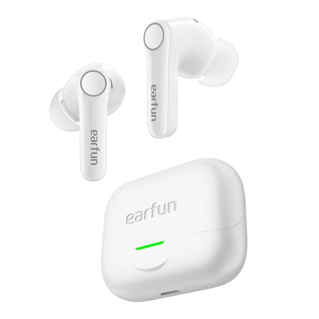 EarFun Air Pro 4+ Adaptive Noise Cancelling Earbuds, Noise Cancelling Headphones Bluetooth