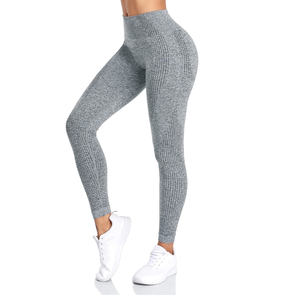 Yaavii Women Yoga Leggings Seamless High Waisted Tummy Control Yoga Pants for Gym