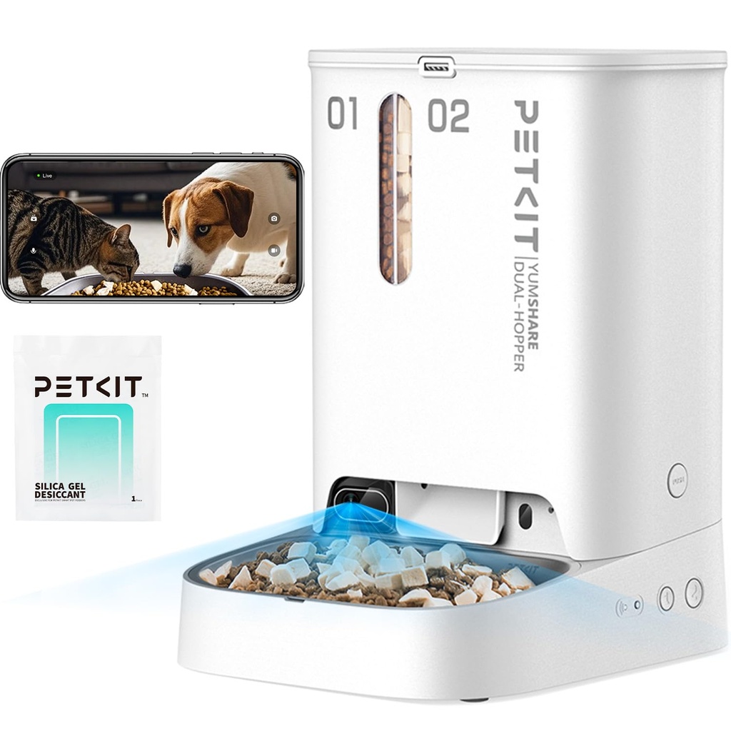 PETKIT Automatic Cat Feeder with Camera, 1080P HD Video with Night Vision, 2-Way Audio