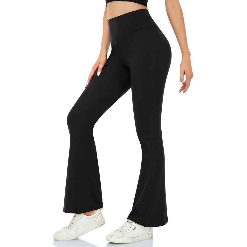 ACTINPUT Yoga Pants for Women Flared Leggings High Waisted Bootcut Black Trousers Women's W